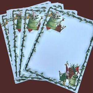 Winter birds letterhead stationery set 50 sheets made in the USA